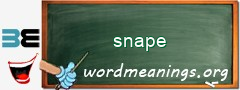 WordMeaning blackboard for snape